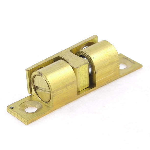 uxcell 2pcs Cabinet Door Closet Brass Double Ball Catch Tension Latch 40mm Length Silver Tone